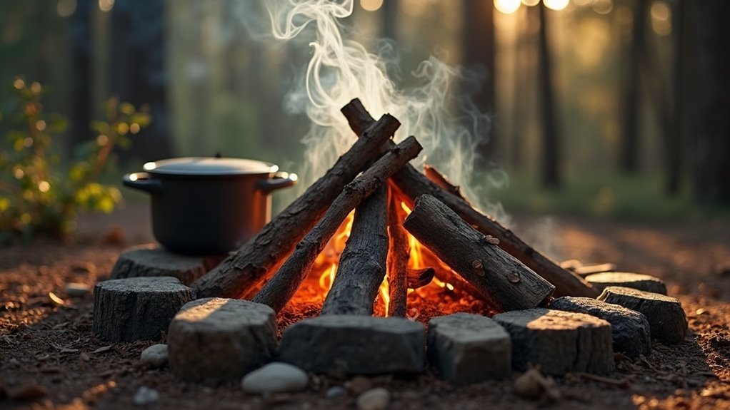 fire lay for cooking